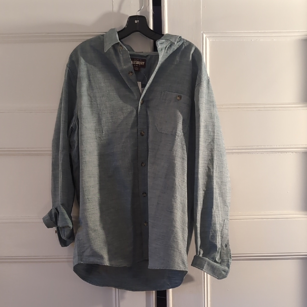 Casual Blue Button-Up Shirt